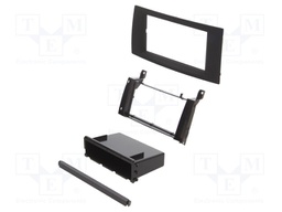 Radio mounting frame; Mercedes; 2 DIN; black