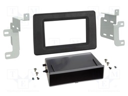 Radio frame; Nissan,Opel,Renault; 2 DIN; black
