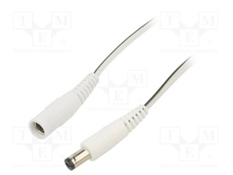 Cable; DC 5,5/2,1 socket,DC 4,0/1,7 plug; straight; 0.5mm2; 0.5m
