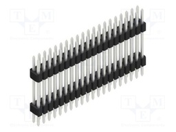 Connector: pin strips; pin header; male; PIN: 40; 1.27mm; THT; 2x20