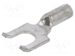 Fork terminal; M4; crimped; for cable; non-insulated; copper