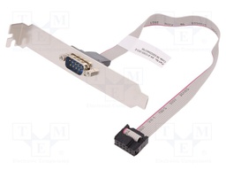 Cable; D-Sub 9pin plug,IDC socket 2x5pin; 250mm; beige; Core: Cu