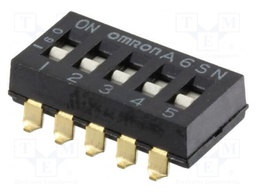Switch: DIP-SWITCH; Poles number: 5; ON-OFF; 0.025A/24VDC; Pos: 2