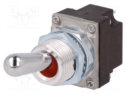 Switch: toggle; Pos: 2; SPST; (ON)-OFF; 0.1A/28VDC; -40÷85°C; IP68