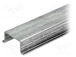 DIN rail; TS35; L: 1m; Mat: zinc-plated steel; Profile ht: 15mm