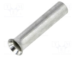 Bootlace ferrule; non-insulated; copper; 1.5mm2; 10mm; tinned