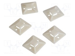 Holder; self-adhesive; ABS; natural; Tie width: max.11mm; L: 28mm