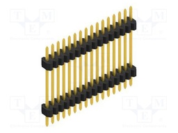 Connector: pin strips; pin header; male; PIN: 16; 1.27mm; THT; 1x16
