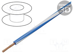 Wire; LgY; stranded; Cu; 2.5mm2; blue-white; PVC; 300/500V; 50m