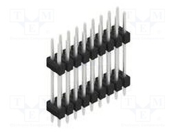Connector: pin strips; pin header; male; PIN: 18; 2.54mm; THT; 2x9
