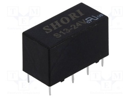 Relay: electromagnetic; DPDT; Ucoil: 24VDC; 0.5A/125VAC; 1A/30VDC