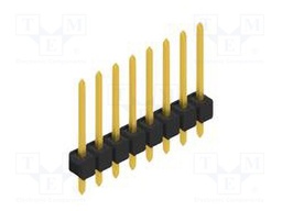 Connector: pin strips; pin header; male; PIN: 8; 2.54mm; THT; 1x8