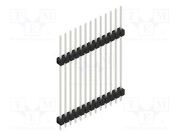 Connector: pin strips; pin header; male; PIN: 13; 2.54mm; THT; 1x13