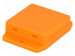 Enclosure: multipurpose; X: 50.4mm; Y: 50mm; Z: 17mm; ABS; orange