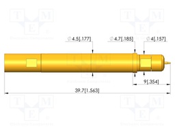 Test needle; plug-in