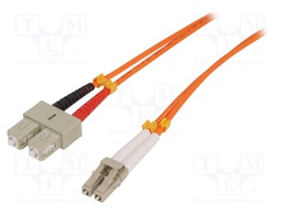 Connector: fiber optic; patchcord; multi mode duplex (MM); LC,SC
