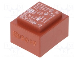 Transformer: encapsulated; 1VA; 230VAC; 18V; 18V; 28mA; 28mA