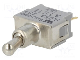 Switch: toggle; Pos: 3; SP3T; ON-OFF-ON; 0.05A/48VAC; 0.05A/48VDC