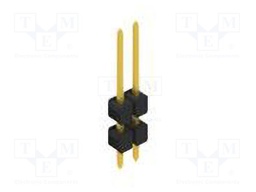 Connector: pin strips; pin header; male; PIN: 2; 2.54mm; THT; 1x2