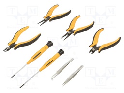Kit: general purpose; Kit: tweezers,pliers,screwdrivers; bag
