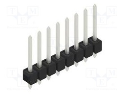 Connector: pin strips; pin header; male; PIN: 8; 2.54mm; THT; 1x8