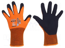 Protective gloves; Size: 7,S; orange; polyester; Comfort