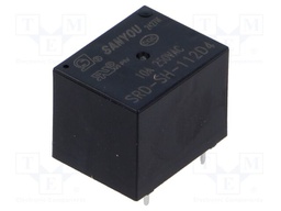Relay: electromagnetic; SPDT; 10A; THT; Series: SRD; 100mΩ