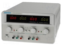 Power supply: laboratory; Channels: 2; 0÷60VDC; 0÷5A; 0÷60VDC; 0÷5A