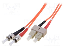Fiber patch cord; OM2; SC/PC,ST/PC; 2m; LSZH; orange
