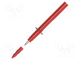 Test probe; 32A; red; Socket size: 4mm; Plating: nickel plated