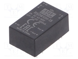 Converter: DC/DC; 10W; Uin: 43÷160V; 15VDC; Iout: 666mA; DIP24; 16g
