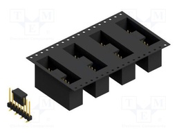 Connector: pin strips; pin header; male; PIN: 8; 2.54mm; SMT; 1x8