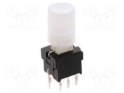 Switch: push-button; Pos: 2; DPDT; 0.1A/30VDC; ON-(ON); white