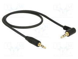 Cable; Jack 3.5mm 3pin plug,Jack 3.5mm 3pin angled plug; 0.5m