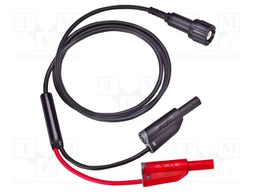 Test lead; 3A; 2x 4mm banana plug-BNC plug; insulated; Len: 1m