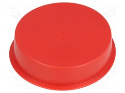 Plugs; Body: red; Out.diam: 94mm; H: 24mm; Mat: LDPE; Shape: round