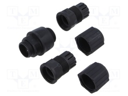 Cable joint; PIN: 8; Layout: 8p8c; Locking: threaded joint; 6.5mm