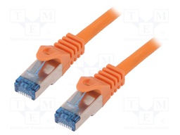 Patch cord; S/FTP; 6a; stranded; Cu; LSZH; orange; 10m; 26AWG