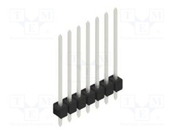 Connector: pin strips; pin header; male; PIN: 7; 2.54mm; THT; 1x7