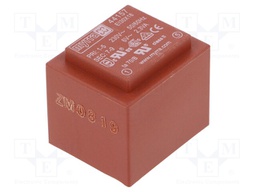 Transformer: encapsulated; 2.3VA; 230VAC; 6V; 383mA; Mounting: PCB