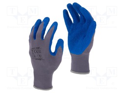 Protective gloves; Size: 9; blue-gray; 12pcs.