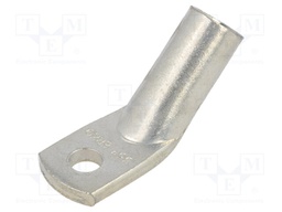 Tip: ring tube; M6; 35mm2; crimped; for cable; angled 45°; tinned