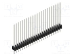 Connector: pin strips; pin header; male; PIN: 23; 1.27mm; THT; 1x23