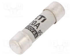 Fuse: fuse; gG; 20A; 400VAC; cylindrical; 10,3x38mm