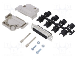 D-Sub; PIN: 25; female; shielded,metalized; angled 45°; for cable