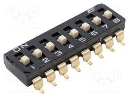 Switch: DIP-SWITCH; Poles number: 8; OFF-ON; 0.1A/50VDC; Pos: 2