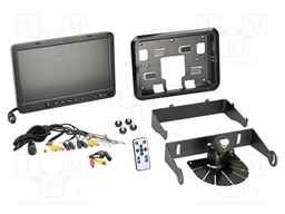 TFT display; 800x480; black; 12VDC,24VDC; 10"; Features: NTSC,PAL