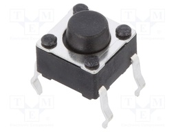 Microswitch TACT; SPST-NO; Pos: 2; 0.05A/12VDC; SMT; none; 1.6N