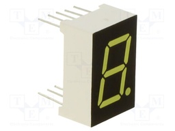 Display: LED; 7-segment; 12.7mm; 0.5"; No.char: 1; white; 100mcd