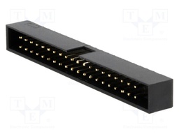 Socket; IDC; male; PIN: 40; straight; THT; gold-plated; 2mm